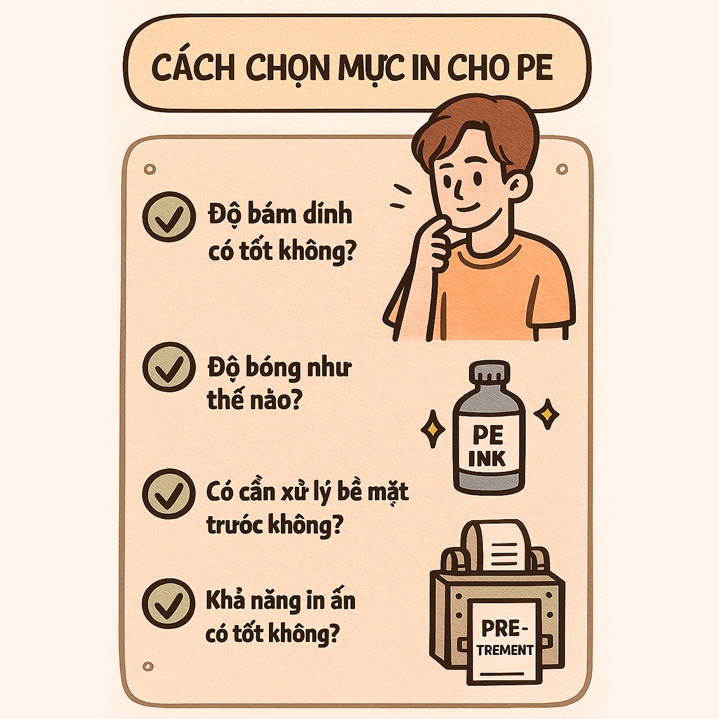 Hướng dẫn chọn mực in cho PE