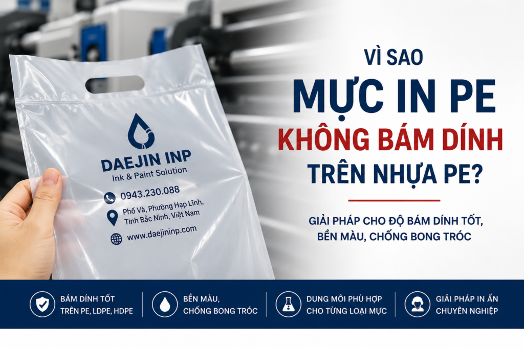 Nguyên nhân mực in PE không bám dính và cách xử lý